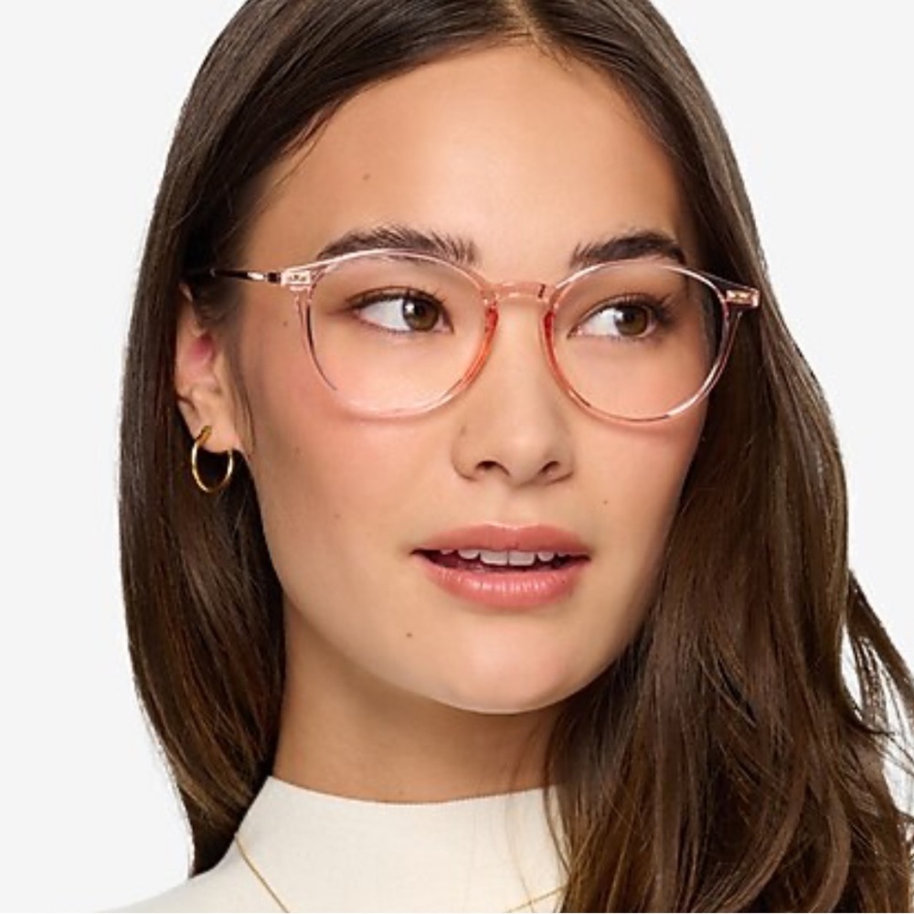 EyeBuyDirect Amity Glasses Round Rose Gold Eyeglasses - Picture 2 of 6